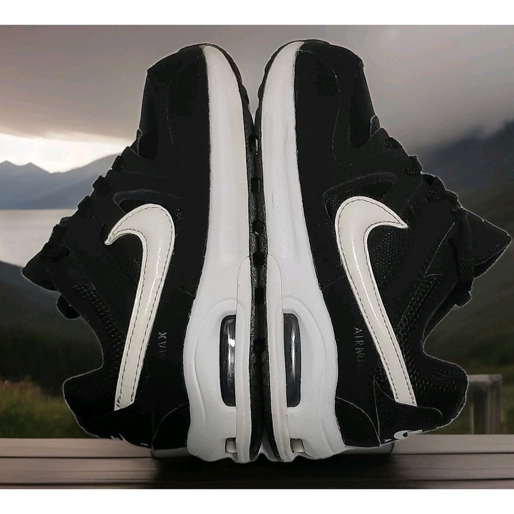 Nike Air Max 844348-011 "Command Flex" Sneaker Black White Leather Lace Up 9C - Picture 4 of 5